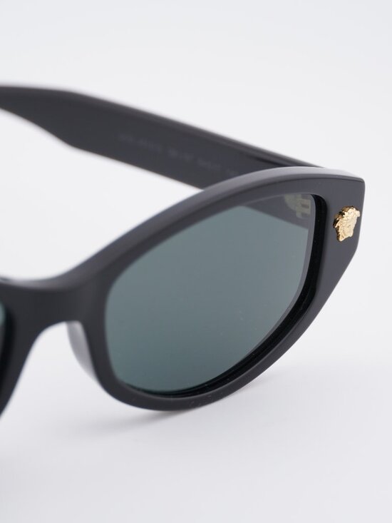 Versace VE4512D GB1/87 Sunglasses Black Oval Frame, Grey Lenses main image 9